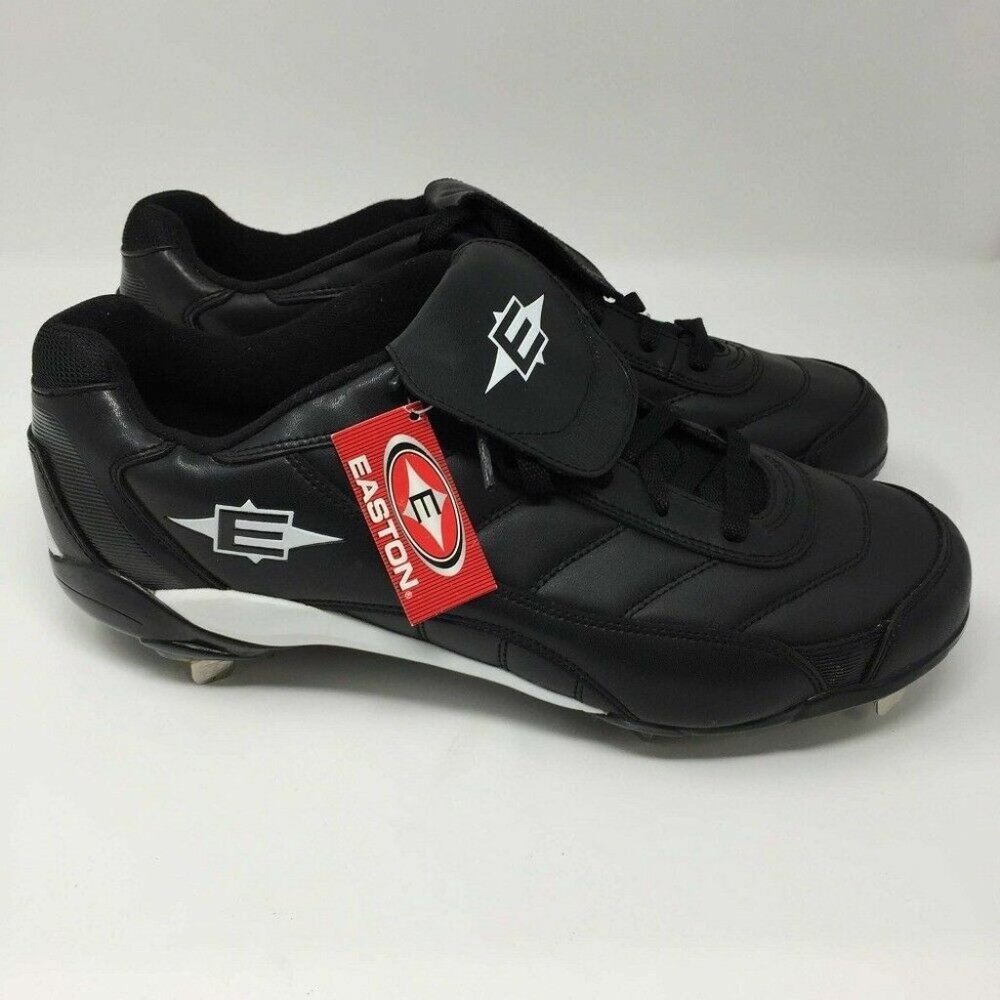 Easton Mens Baseball‎ Metal Low Cleats US 15 EUR 50.5 M33200 Spikes Black NEW